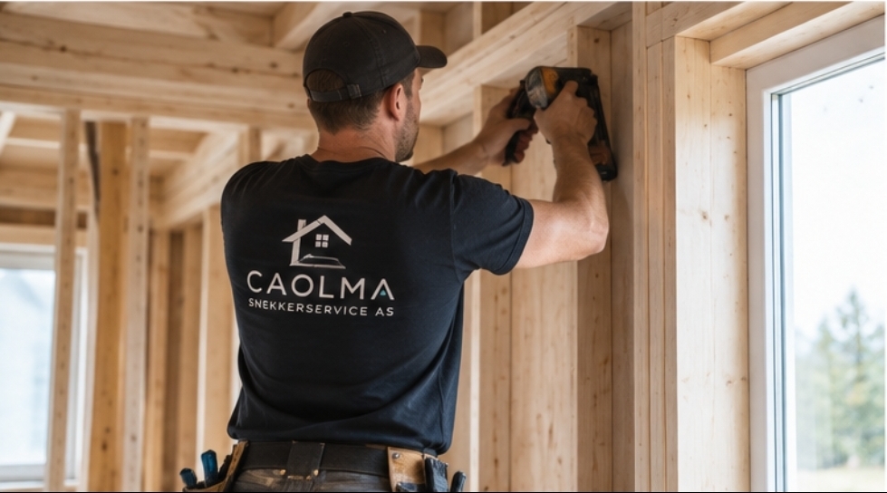 Snekker fra Caolma Snekkerservice i arbeid